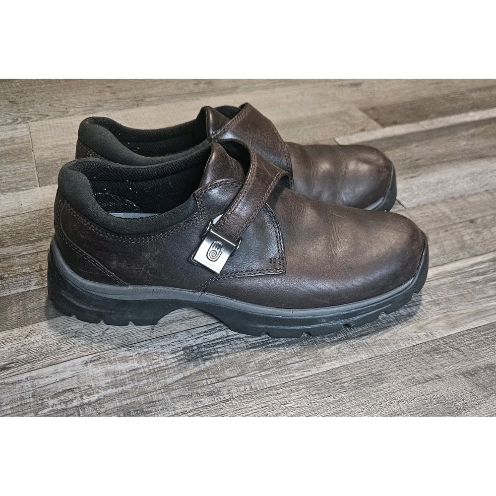 🩵Teva Margote Leather Loafers Mens Size 7.5 Brown Buckle Shoes💜